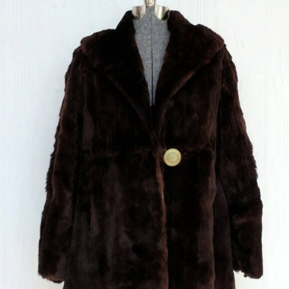 30's or 40's short Beaver fur coat size small/medium - Picture 1 of 2